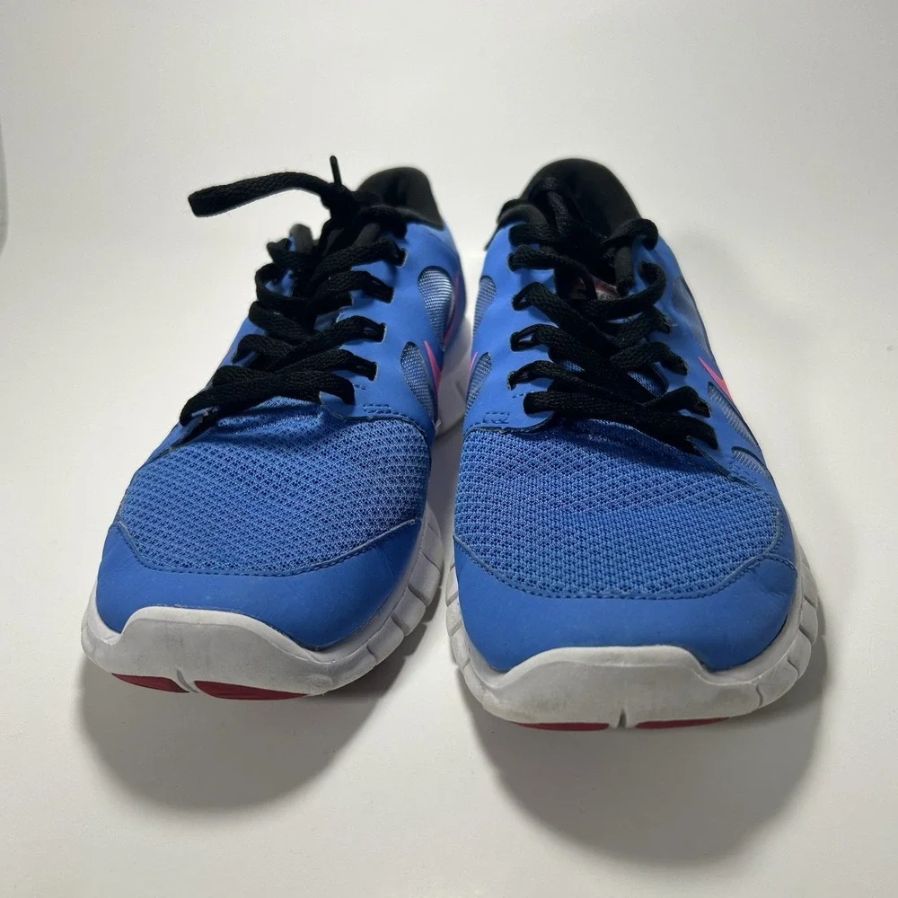 Nike Free 5.0 Distance Youth 6.5Y Blue Pink Running Shoes Athletic 580565-400